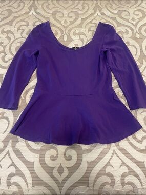 Express Purple Peplum Top